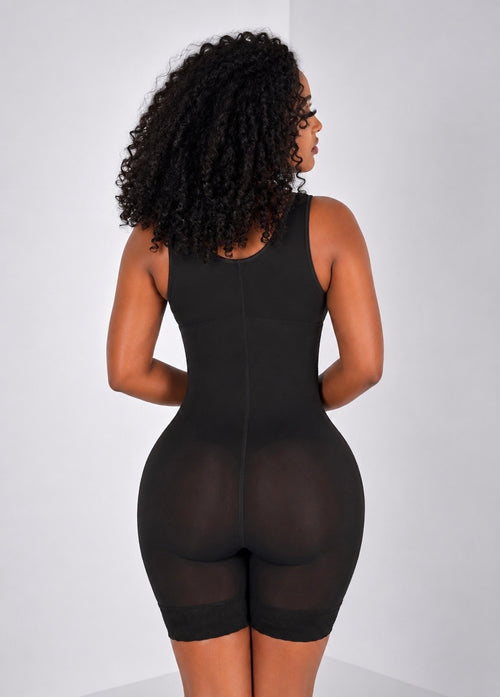 Hook Front Mid Thigh Bodysuit