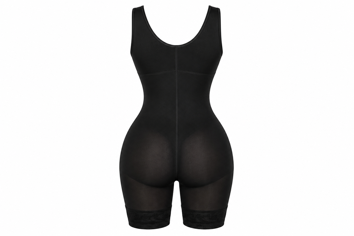 Hook Front Mid Thigh Bodysuit