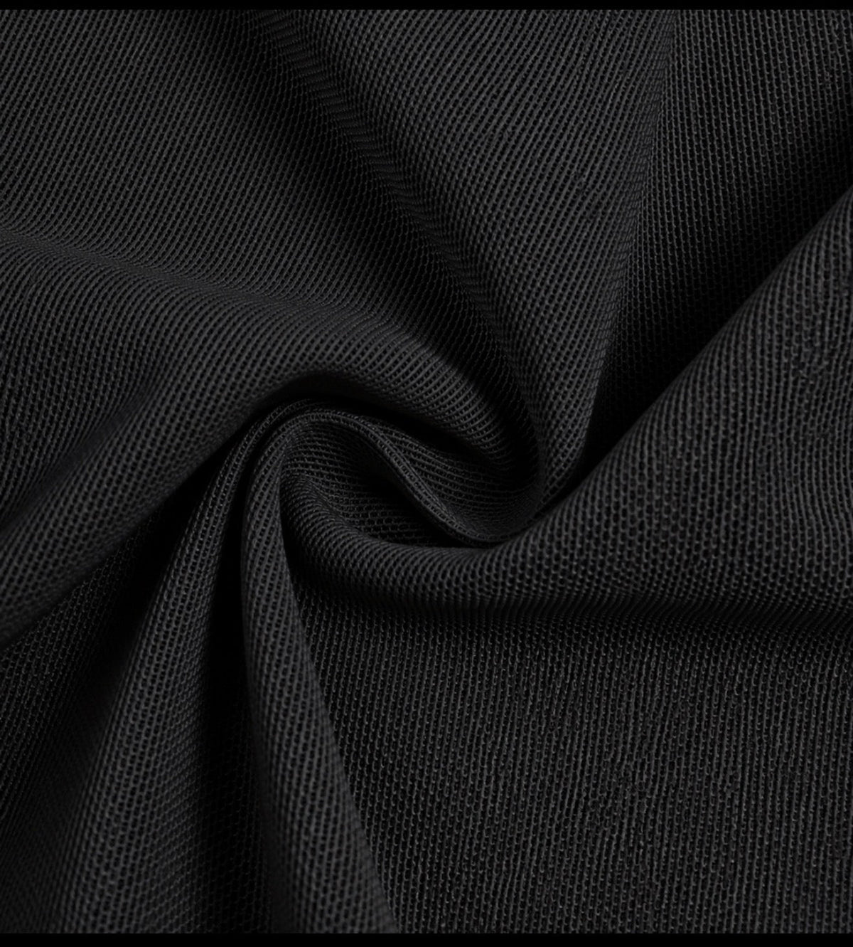 Black fabric texture close-up