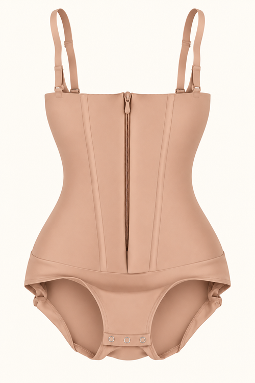 Sculpt Hourglass Compression Bodysuit nude front