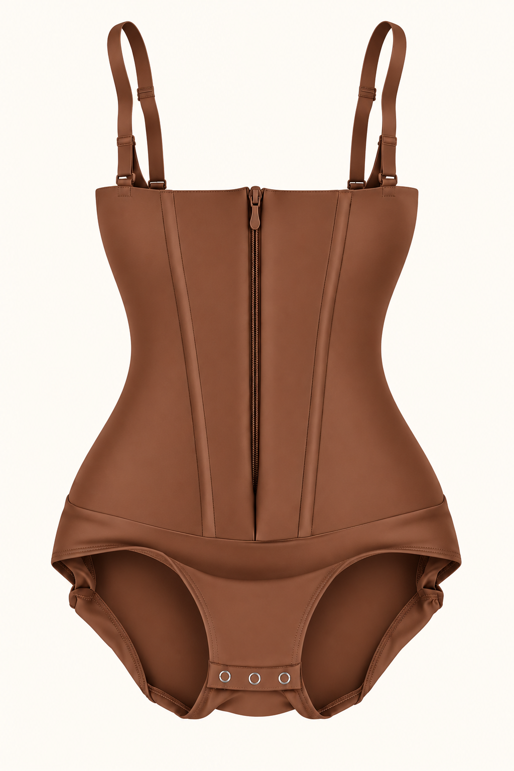 Sculpt Hourglass Compression Bodysuit cocoa brown front