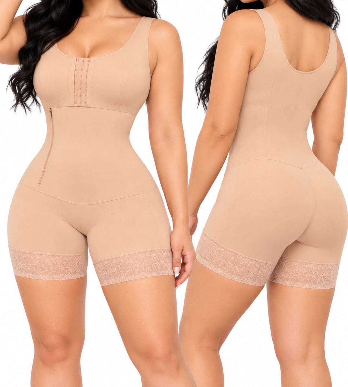 Nude shapewear front and back